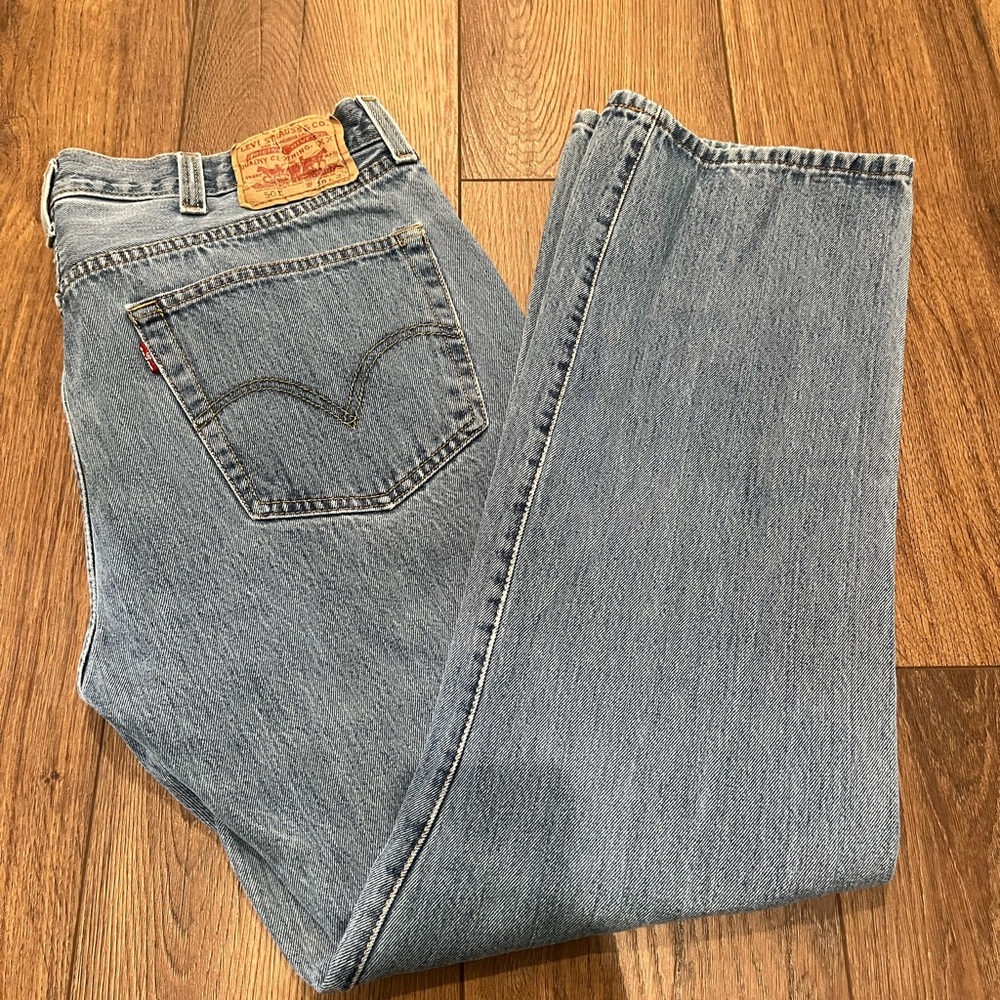 Levi’s 501 Original Button Fly Straight Jeans 38x32(Actual 37x30) Made in Egypt